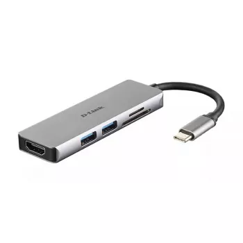 D-Link 5-in-1 USB-C Hub mit HDMI und SD/microSD-Kartenleser