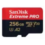 SanDisk Extreme PRO microSDXC 256GB + SD-Adapter, 200 MB/s Lesegeschwindigkeit, 140 MB/s Schreibgeschwindigkeit, A2, C10, V30, UHS-I U3