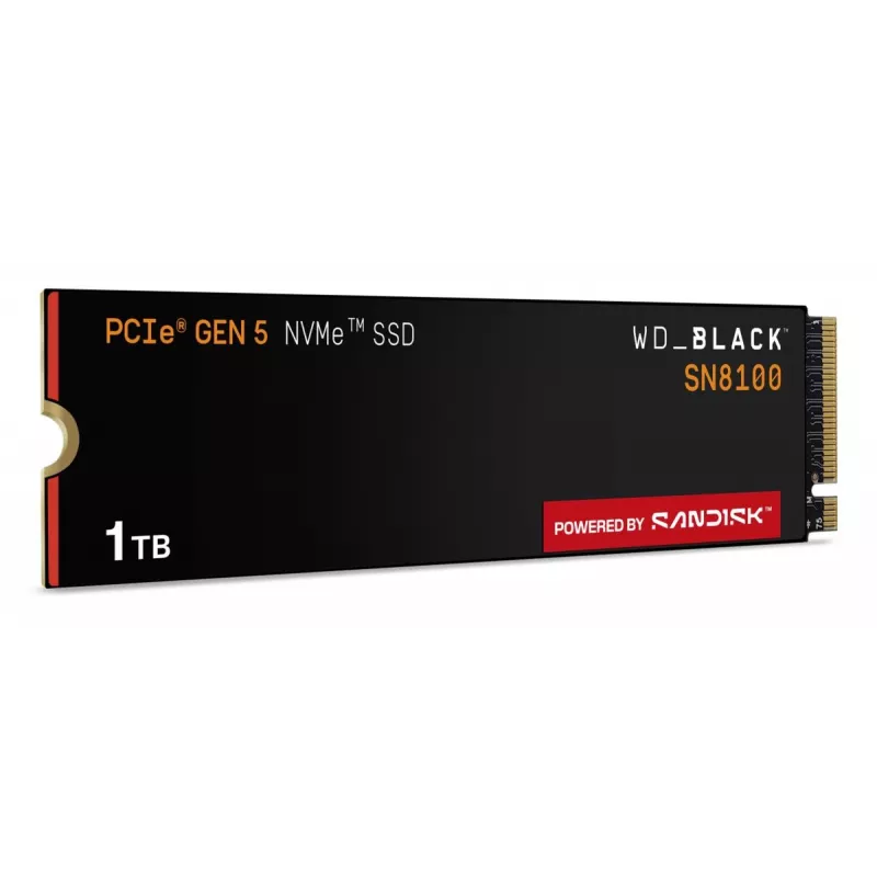 SSD-Festplatte Western Digital 1 TB M.2 PCI Express 5.0 Schwarz SN8100