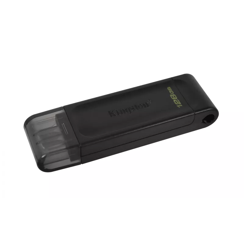 Kingston Technology DataTraveler 128GB USB-C 3.2 Gen 1 70, 128 GB, USB Type-C, 3.2 Gen 1 (3.1 Gen 1), Kappe, 7 g, Schwarz