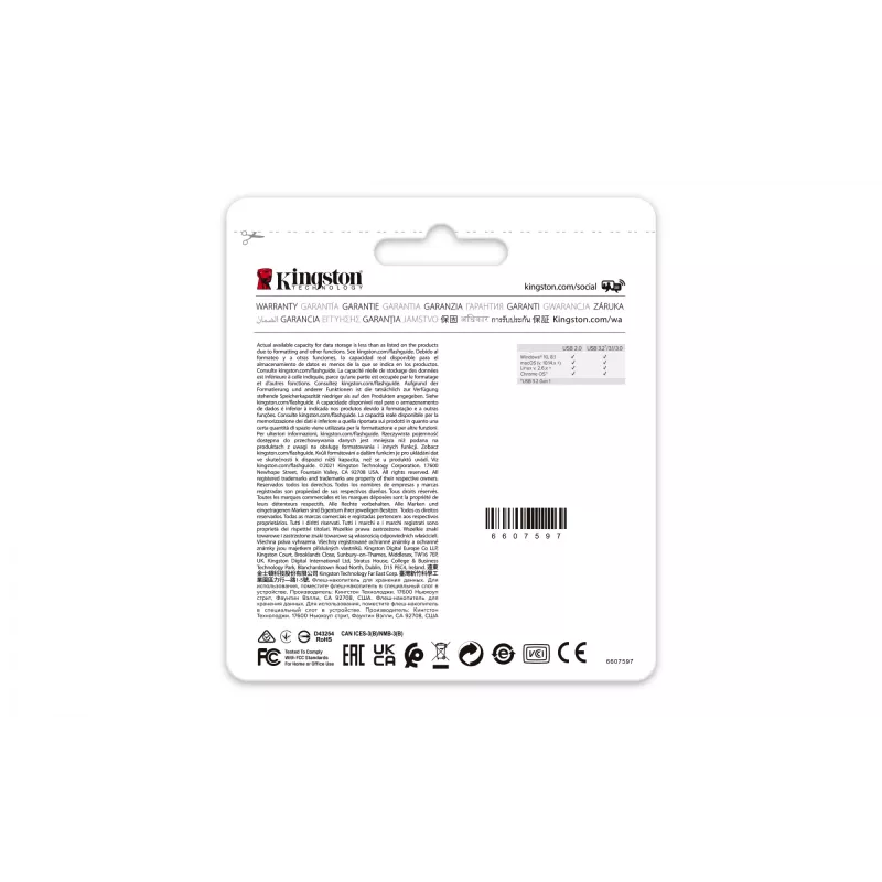 Kingston Technology DataTraveler 64GB USB3.2 Gen 1 Exodia M (Schwarz + Blue)
