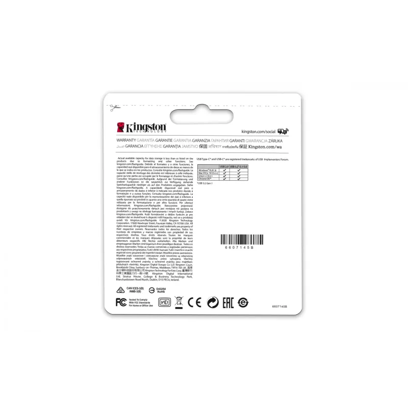 Kingston Technology DataTraveler 128GB microDuo 3C 200MB/s dual USB-A + USB-C