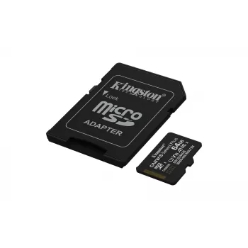 Kingston Technology 64GB microSDXC Canvas Select Plus Gen3 100MB/s A1 Karte + Adapter