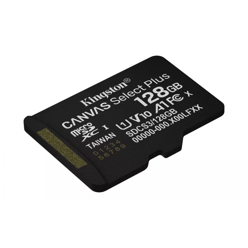 Kingston Technology 128GB microSDXC Canvas Select Plus Gen3 150MB/s A1 Karte + Adapter