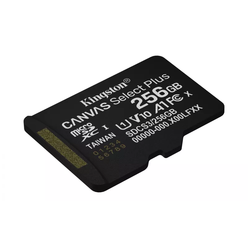 MicroSDXC-Speicherkarte KINGSTON 256 GB UHS‑I Canvas Select Plus Gen3, Class 10, 150 MB/s, A1, V10