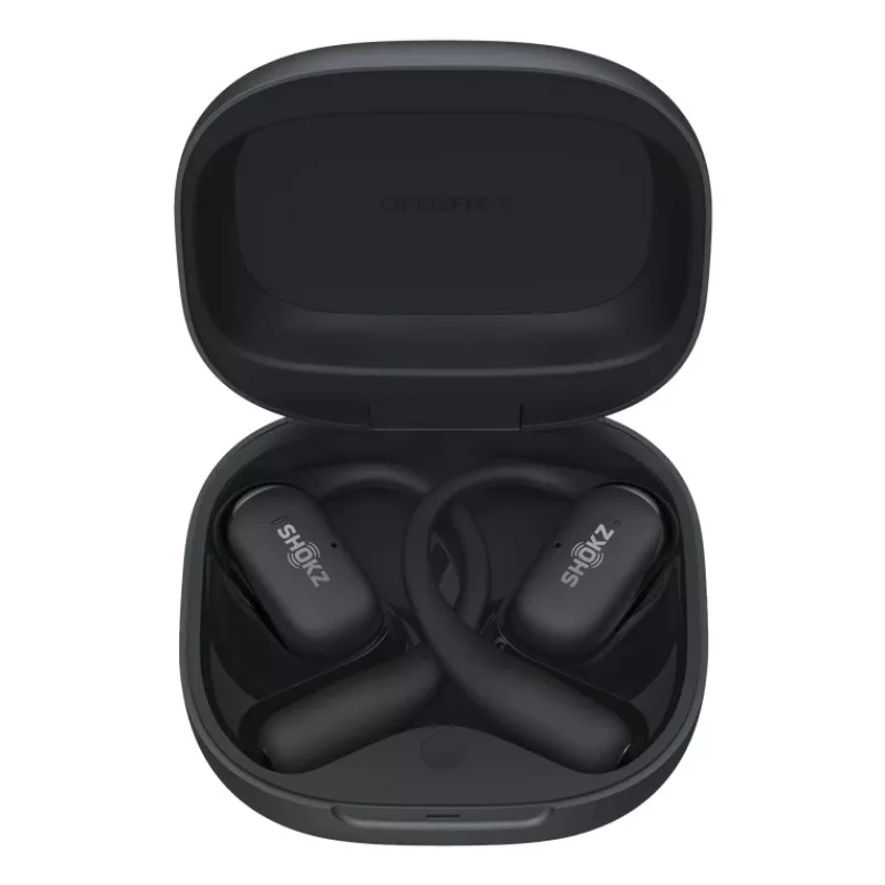 Shokz OpenFit 2 kabellose Open-Ear-Kopfhörer, Schwarz