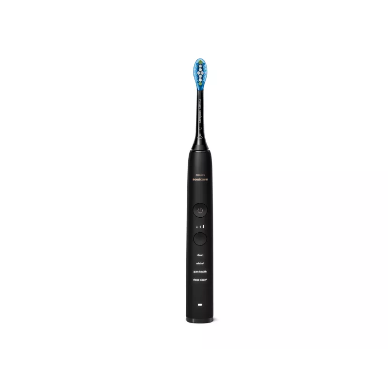 Philips Sonicare DiamondClean 9000 HX9914/54 Schallzahnbürsten-Set, 2 Griffe, 2 Bürstenköpfe, 4 Modi, Schwarz