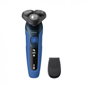 Elektrorasierer Philips Series 5000 S5466/17 — rotierendes 3‑Kopf‑System, Li‑Ionen‑Akku, 50 Min. Laufzeit, abwaschbar, Nass‑ & Trockenrasur