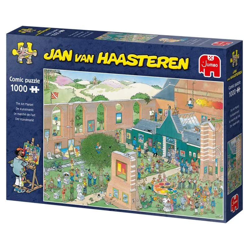 Jan van Haasteren Der Kunstmarkt 1000 Teile, 1000 Stk., Comics, 12 Jahre