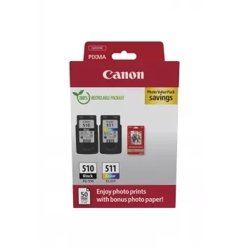 Canon 2970B017 Tintenpatrone 2 Stück Original Schwarz, Cyan, Magenta, Gelb