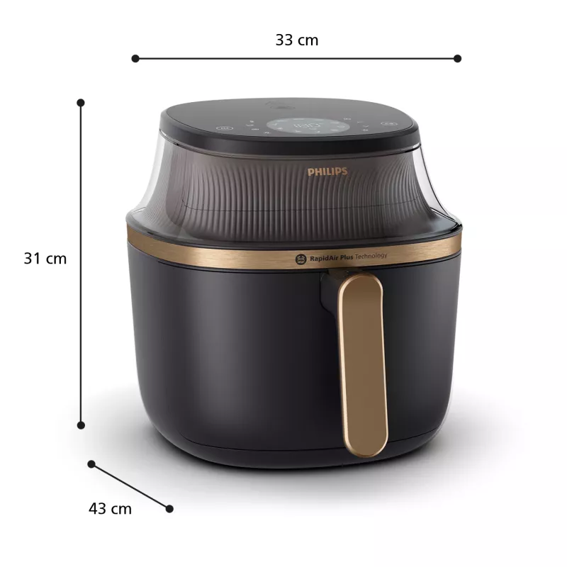 Heißluftfritteuse Philips 3000 Serie NA332/00 — 6,2 L, 1700 W, Touch-LED, 16 Programme