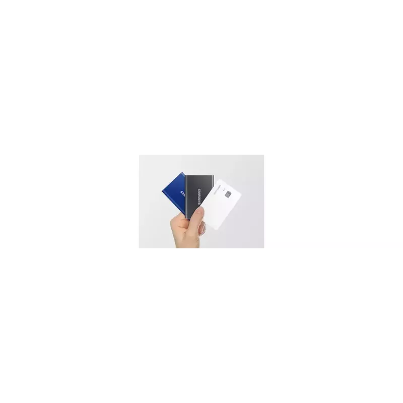 Externe SSD Samsung T7 Portable 1 TB, USB-C 3.2 Gen 2, NVMe, AES-256 Hardware-Verschlüsselung, Blau
