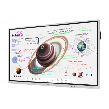 Samsung WM75B interaktives Whiteboard 190,5 cm (75 Zoll) 3840 x 2160 Pixel Touchscreen Grau, Weiß