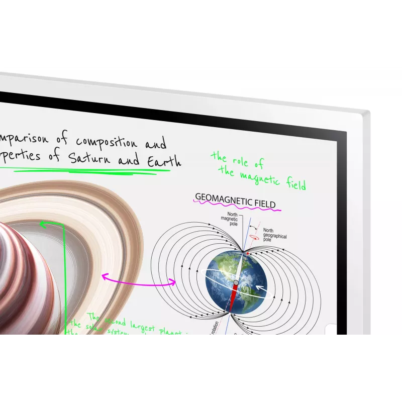 Samsung WM65B interaktives Whiteboard 165,1 cm (65 Zoll) 3840 x 2160 Pixel Touchscreen Grau, Weiß