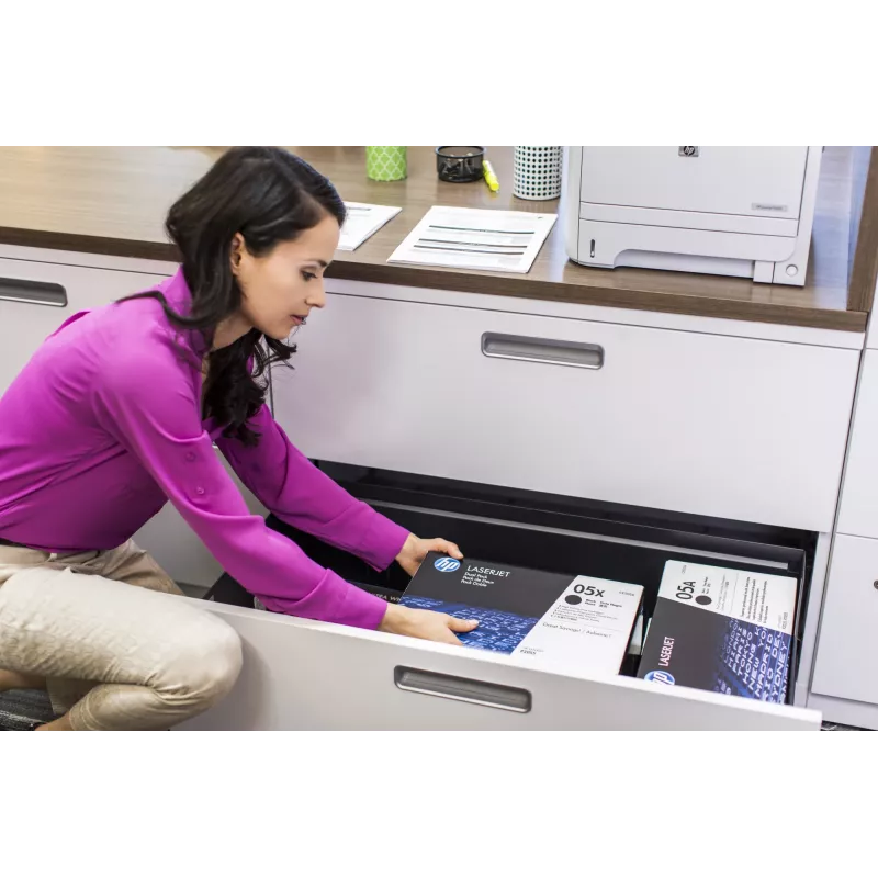 HP 05X Original schwarze LaserJet-Tonerkartusche mit hoher Reichweite, 6500 Seiten, Schwarz, 1 Stk.
