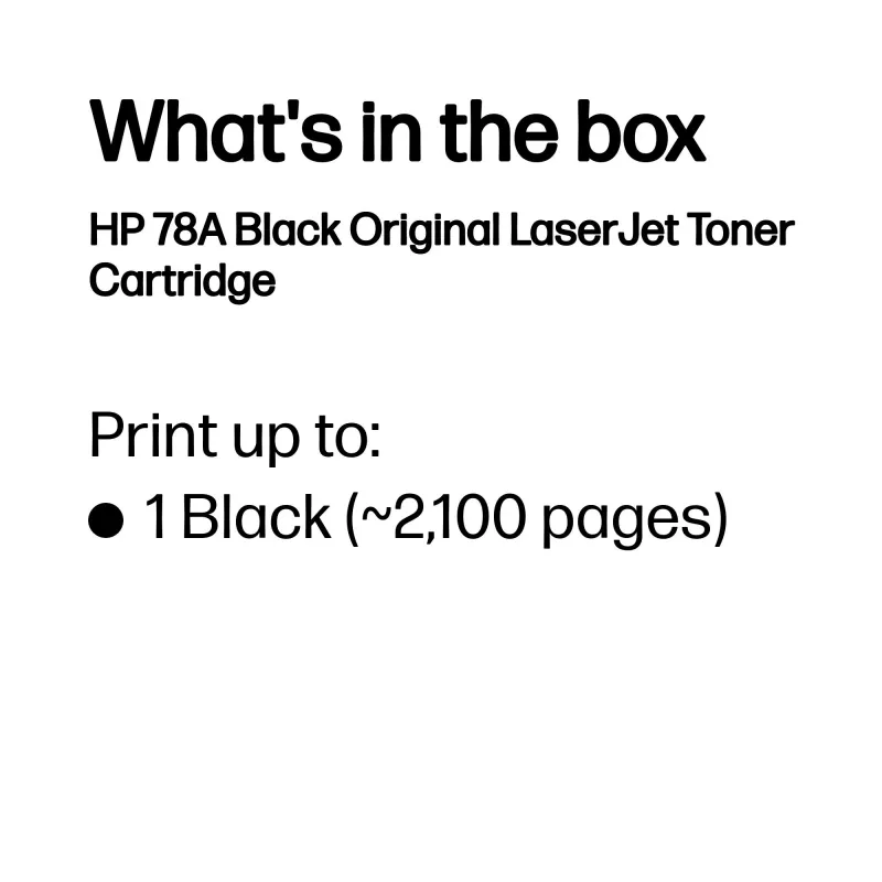HP 78A Original LaserJet Tonerkartusche, Schwarz, 2100 Seiten, 1 Stück