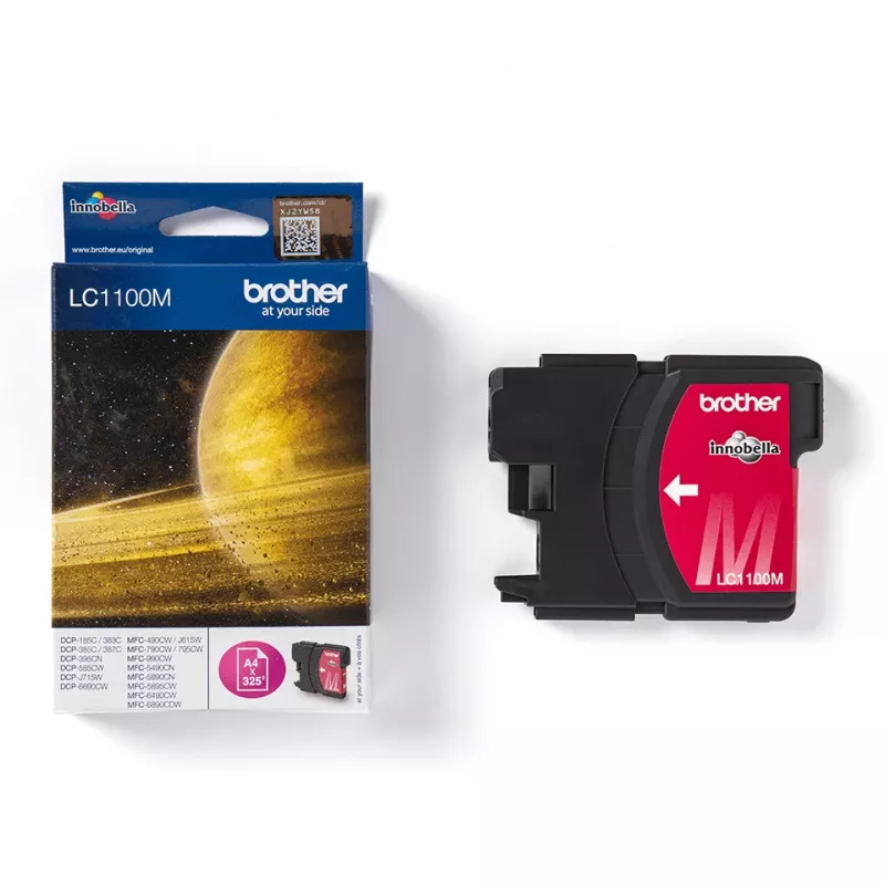 Brother LC-1100M Tintenpatrone, 325 Seiten, Magenta, für DCP-385C/585CW/J715W, MFC-490CW/J615W/6490CW
