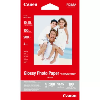 Canon GP-501 Glossy Photo Paper 10x15 cm - 100 Blatt, Glanz, 210 g/m², 100 Blatt, 210 µm, 100 mm, 150 mm