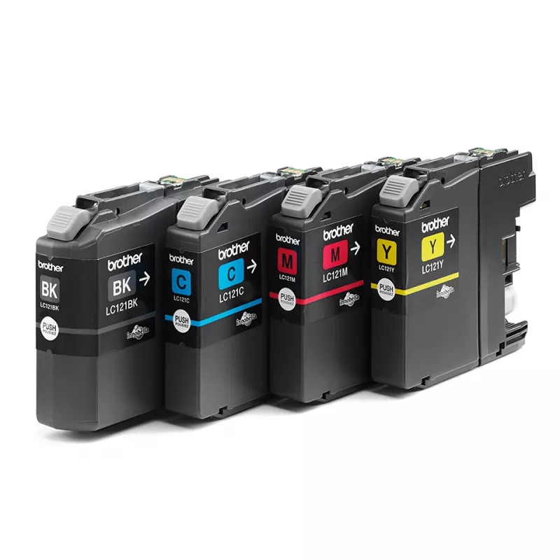 Brother LC121VALBPDR Tintenpatrone 4 St. Original Schwarz, Cyan, Magenta, Gelb