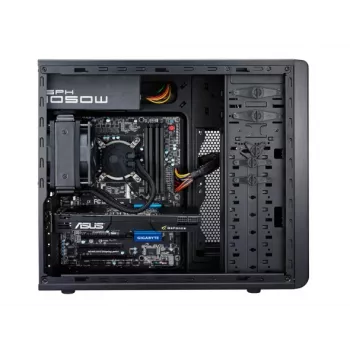 COOLER MASTER Gehäuse Coolermaster Force 500 Midi-Tower ATX ohne Netzteil Schwarz