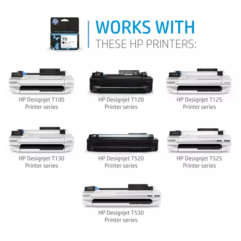 HP 711 80 ml Schwarz DesignJet Tintenpatrone
