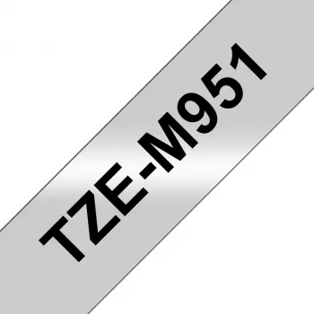Brother TZE-M951 Beschriftungsband Schwarz auf Silber