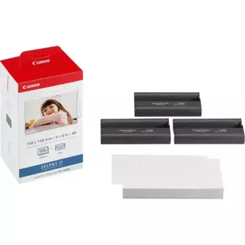 Canon SELPHY KP-108IN Tinten- und Papierset, 108 Blatt, 100x148 mm