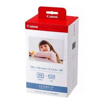 Canon SELPHY KP-108IN Tinten- und Papierset, 108 Blatt, 100x148 mm