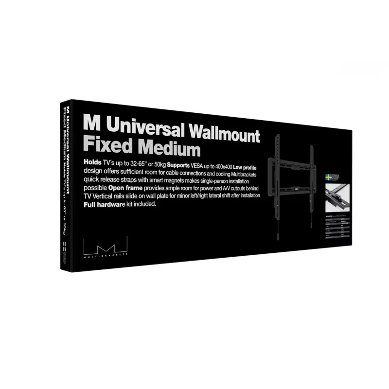 Multibrackets M Universal Wandhalterung Fest Mittel Schwarz