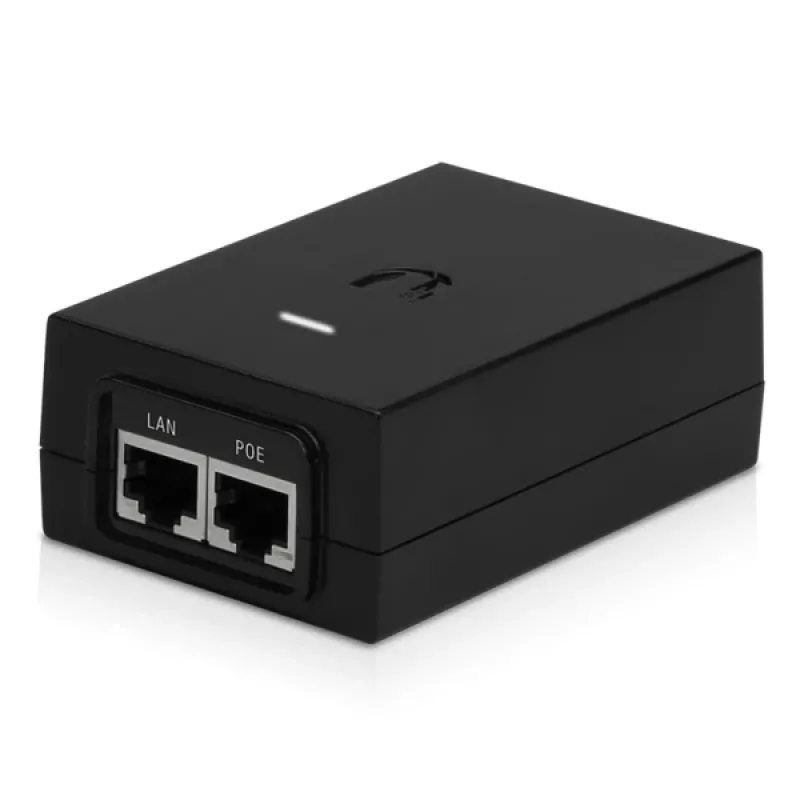 PoE-Adapter UBIQUITI POE-48-24W, 48 V PoE, 2x RJ-45 Fast Ethernet-Anschlüsse, 100–240 V Eingang