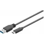 Microconnect USB3.1CA1 USB-Kabel USB 3.2 Gen 1 (3.1 Gen 1) 1 m USB A USB C Schwarz