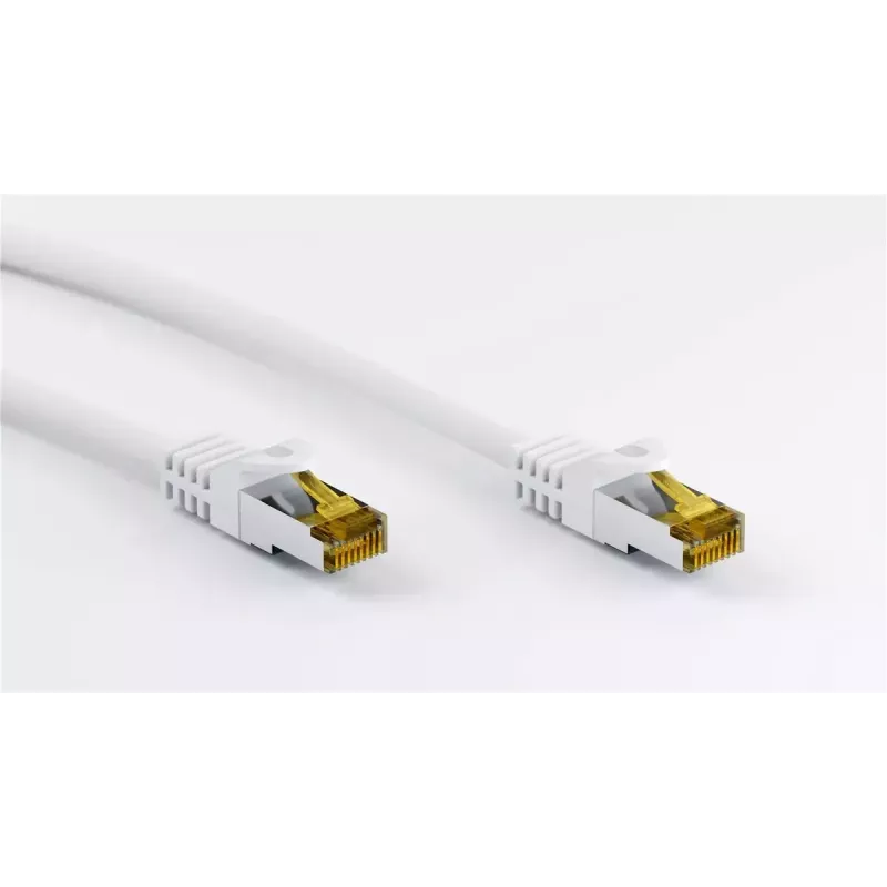 Netzwerkkabel Goobay RJ45 Patchkabel CAT 6A S/FTP 10m Weiß