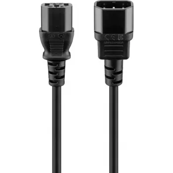 Goobay Verlängerungskabel C13-Buchse C14-Stecker 3 m Schwarz