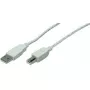LogiLink CU0009 USB-2.0-Kabel, USB-A auf USB-B, 5 m, grau