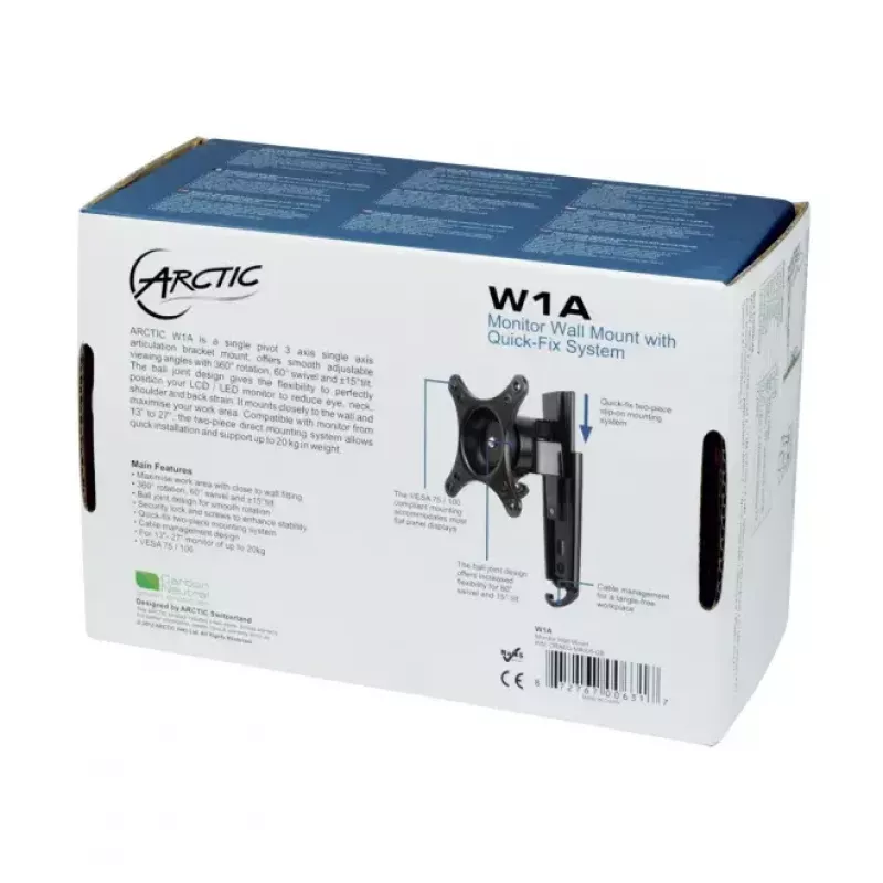 ARCTIC W1A - Monitor-Wandhalterung