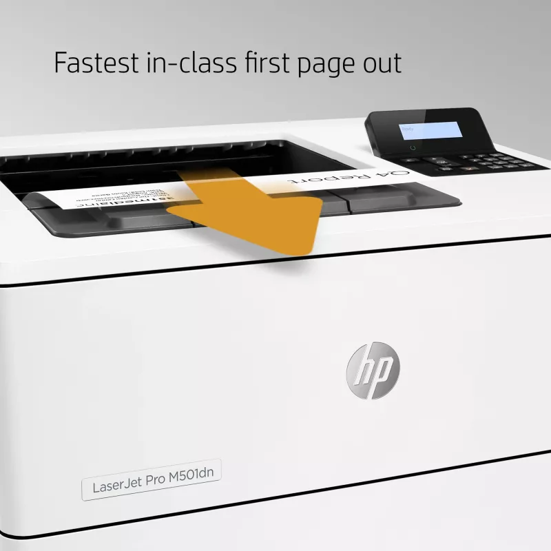 HP LaserJet Pro M501dn, Laser, 600 x 600 DPI, A4, 43 ppm, Duplexdruck, Netzwerkbereit