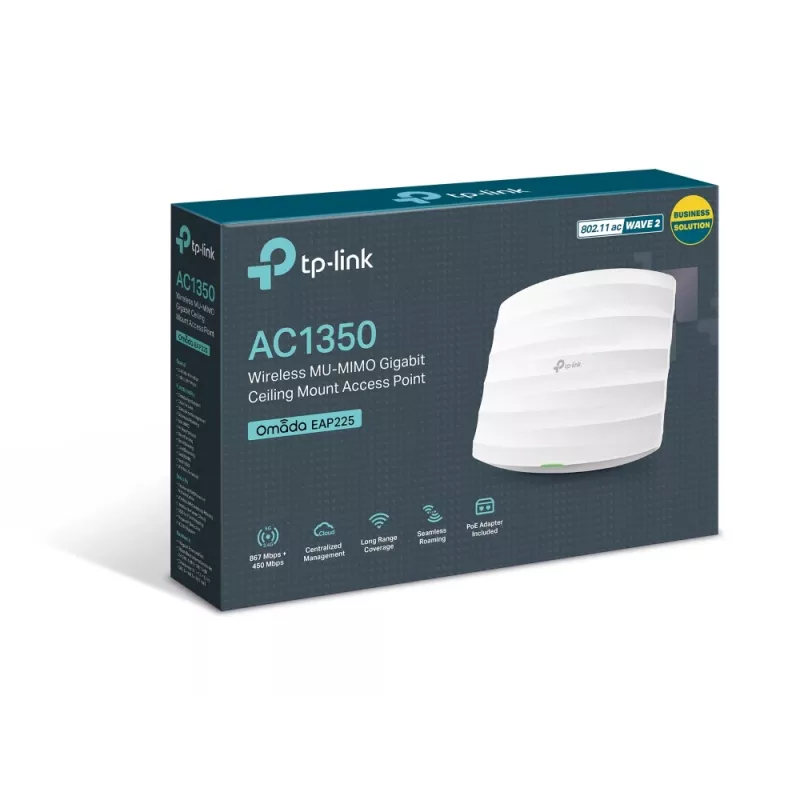 TP-Link Omada EAP225 Wireless Access Point 1350 Mbit/s Weiß Power over Ethernet (PoE)