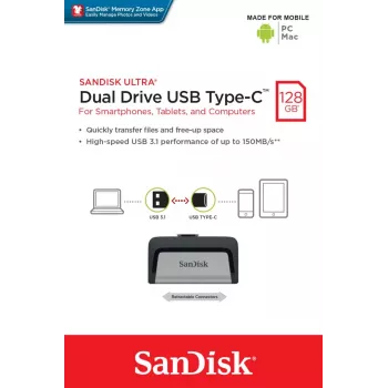 USB-Stick SanDisk 128 GB USB Type-A USB Type-C Ultra Dual Drive