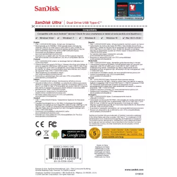 USB-Flash-Laufwerk SanDisk 64GB USB Type-A USB Type-C Ultra Dual Drive