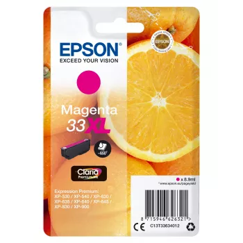 Cartridge Epson 33XL Magenta 650 Seiten C13T33634012