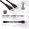 Club 3D CAC-1350 Mini-HDMI-auf-HDMI-2.0-Kabel, 4K60Hz, Stecker/Stecker, 1 m, Schwarz
