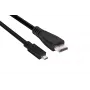 Club 3D CAC-1351 Micro-HDMI-auf-HDMI-2.0-Kabel, 4K60Hz, Stecker/Stecker, 1 m, Schwarz