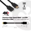 Club 3D CAC-1321 High-Speed-HDMI-2.0-Verlängerungskabel, 4K60Hz, Stecker/Buchse, 3 m, Schwarz