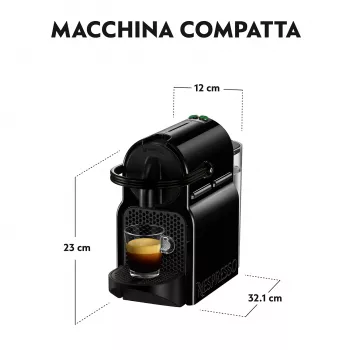 Kapsel-Espressomaschine De’Longhi Inissia EN 80.BAE, Nespresso, 0,7 L Wassertank, 19 bar, schwarz