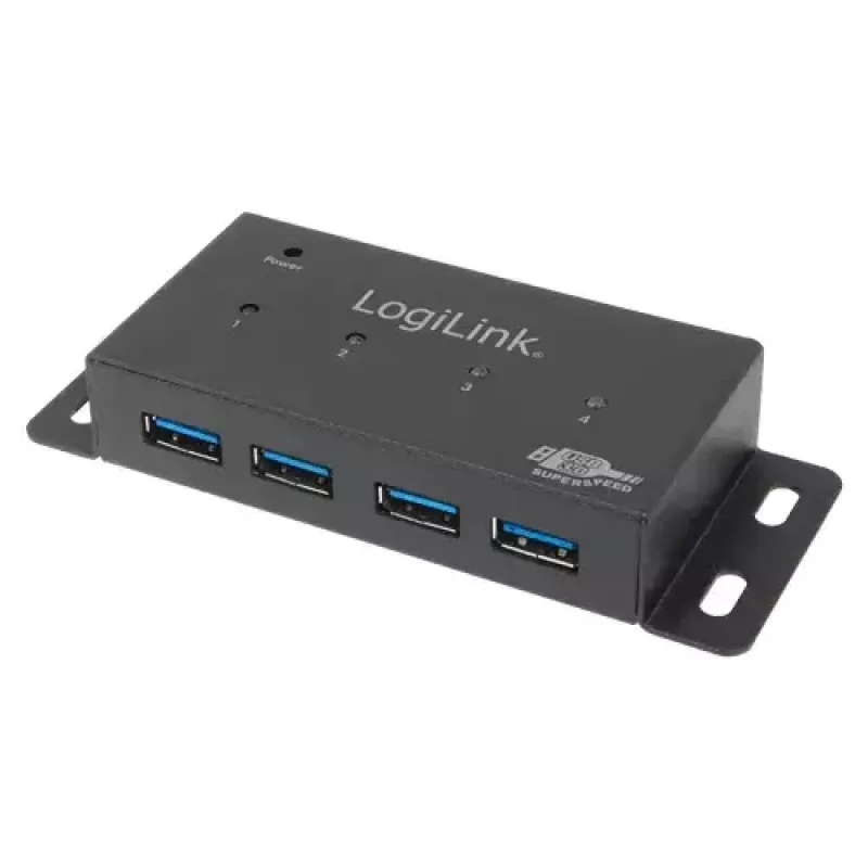 Hub LogiLink UA0149 USB 3.2 Gen 1 Type-A Grau