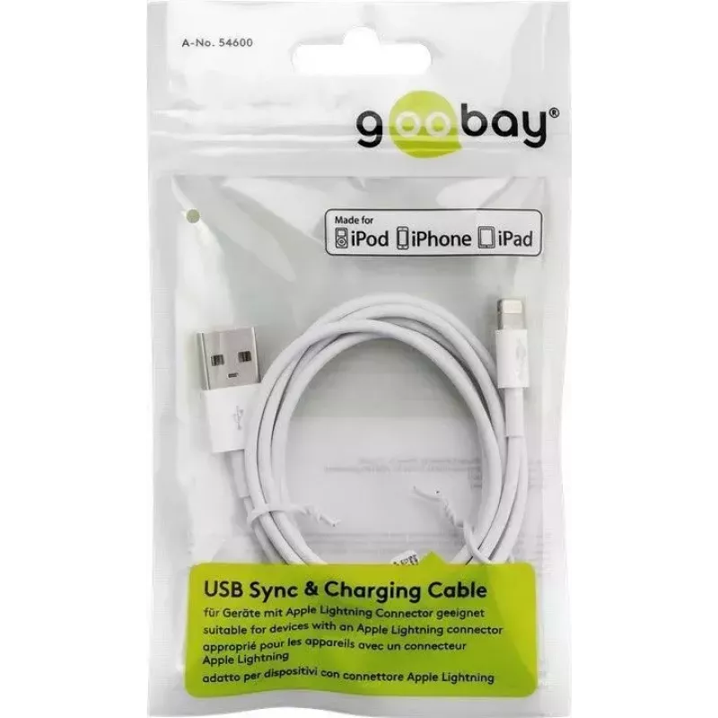 Goobay Lightning USB-Lade- und Synchronisationskabel 2 m Lightning USB A