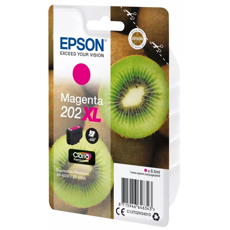 Epson Kiwi Singlepack Magenta 202XL Claria Premium Tinte