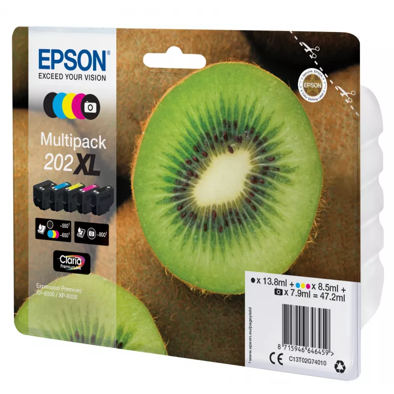 Epson Kiwi Multipack 5-Farben 202XL Claria Premium Tinte