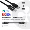 Club 3D CAC-2068 DisplayPort-1.4-Kabel, HBR3, 32,4 Gbit/s, 8K60Hz, St/St, 2 m, Schwarz