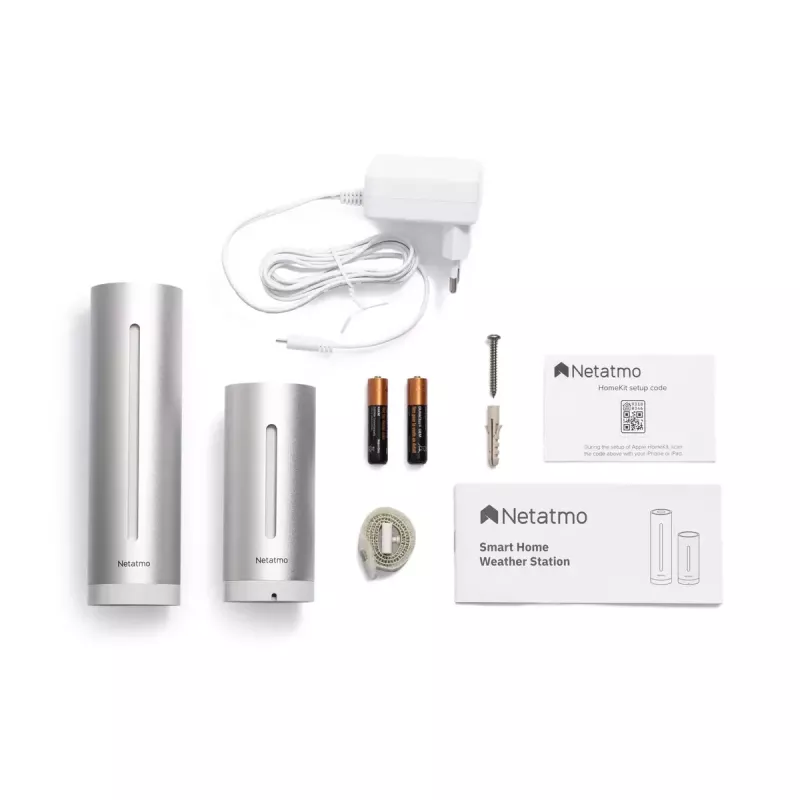 Netatmo NWS01-EC digitale Wetterstation Aluminium Batterie/USB Wi-Fi